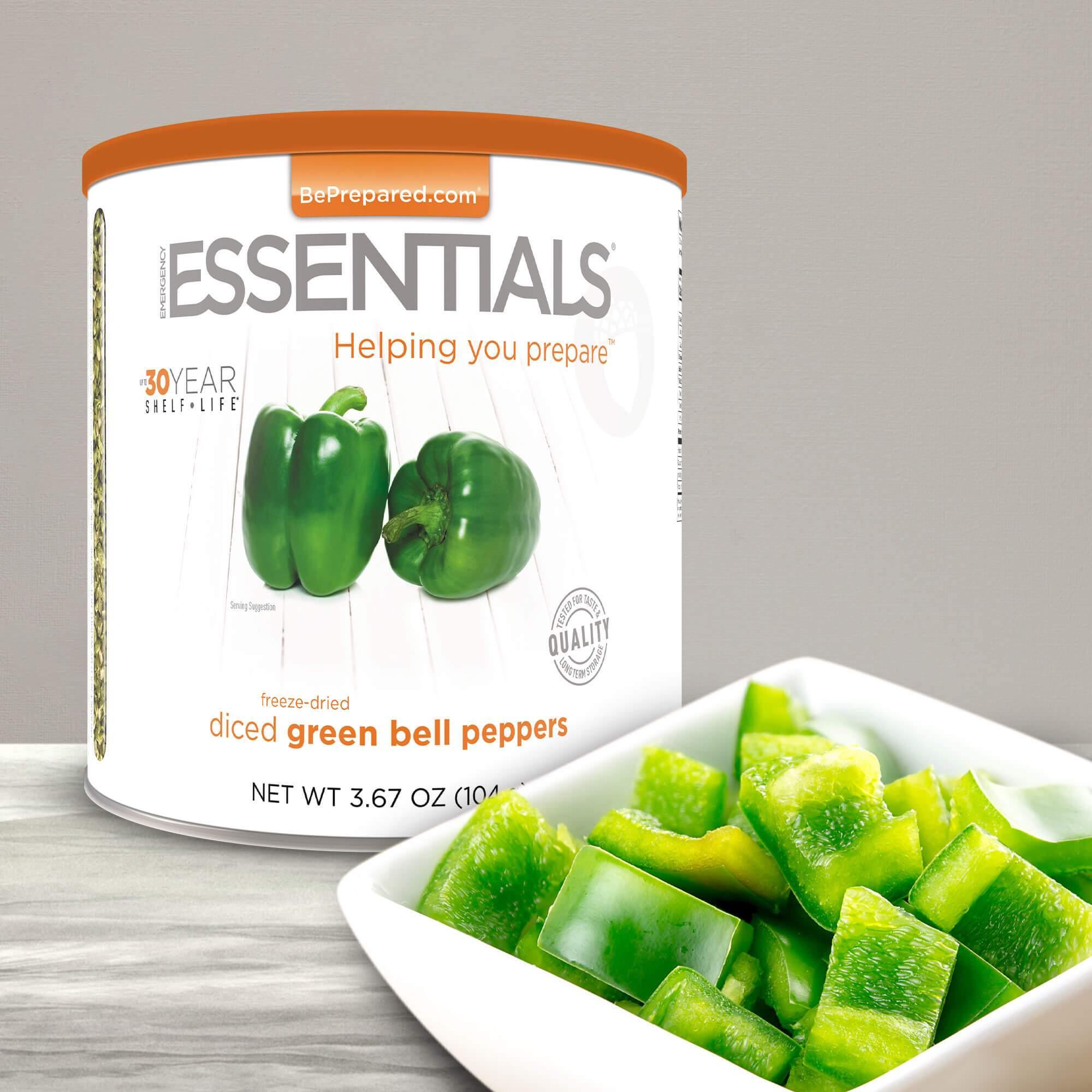 Emergency Essentials Freeze-Dried Green Bell Pepper Dices Large Can